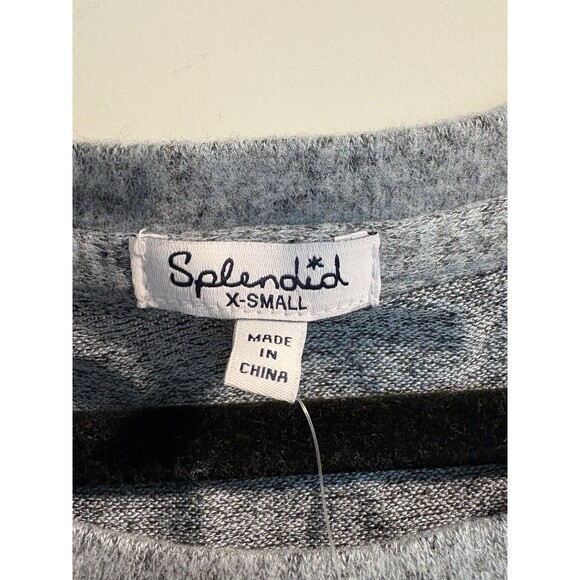 Splendid Shirt Womens Size XS Xsmall Blue Stripe Short Sleeve Lounge $48 NWT - Picture 2 of 6